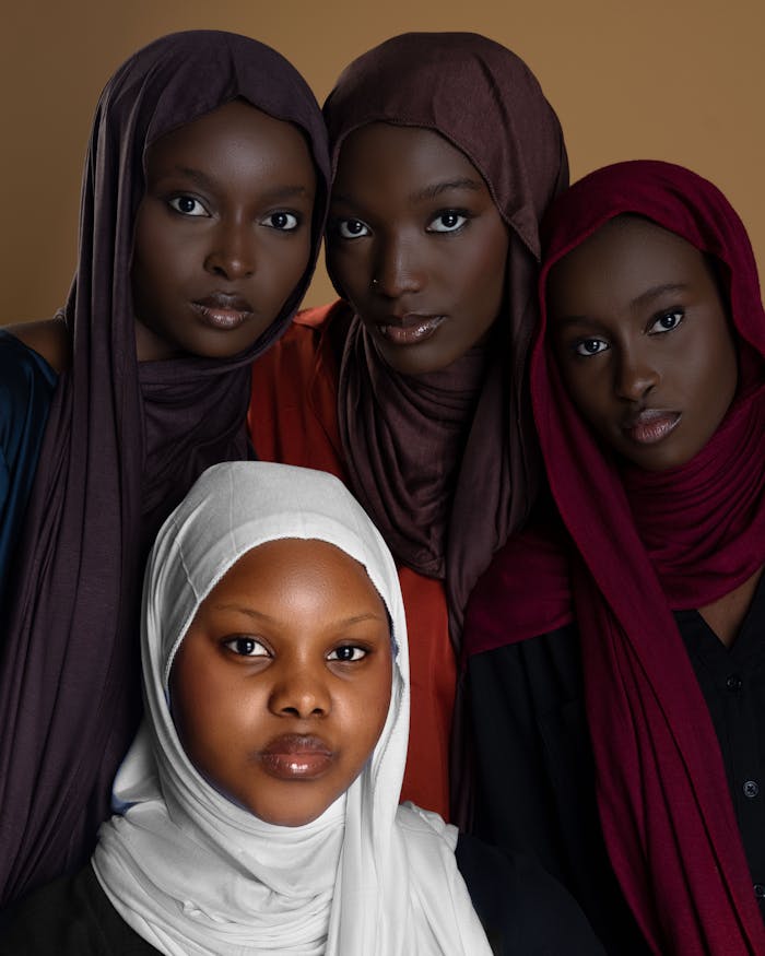 elegant-portrait-of-diverse-women-in-hijabs-34673722